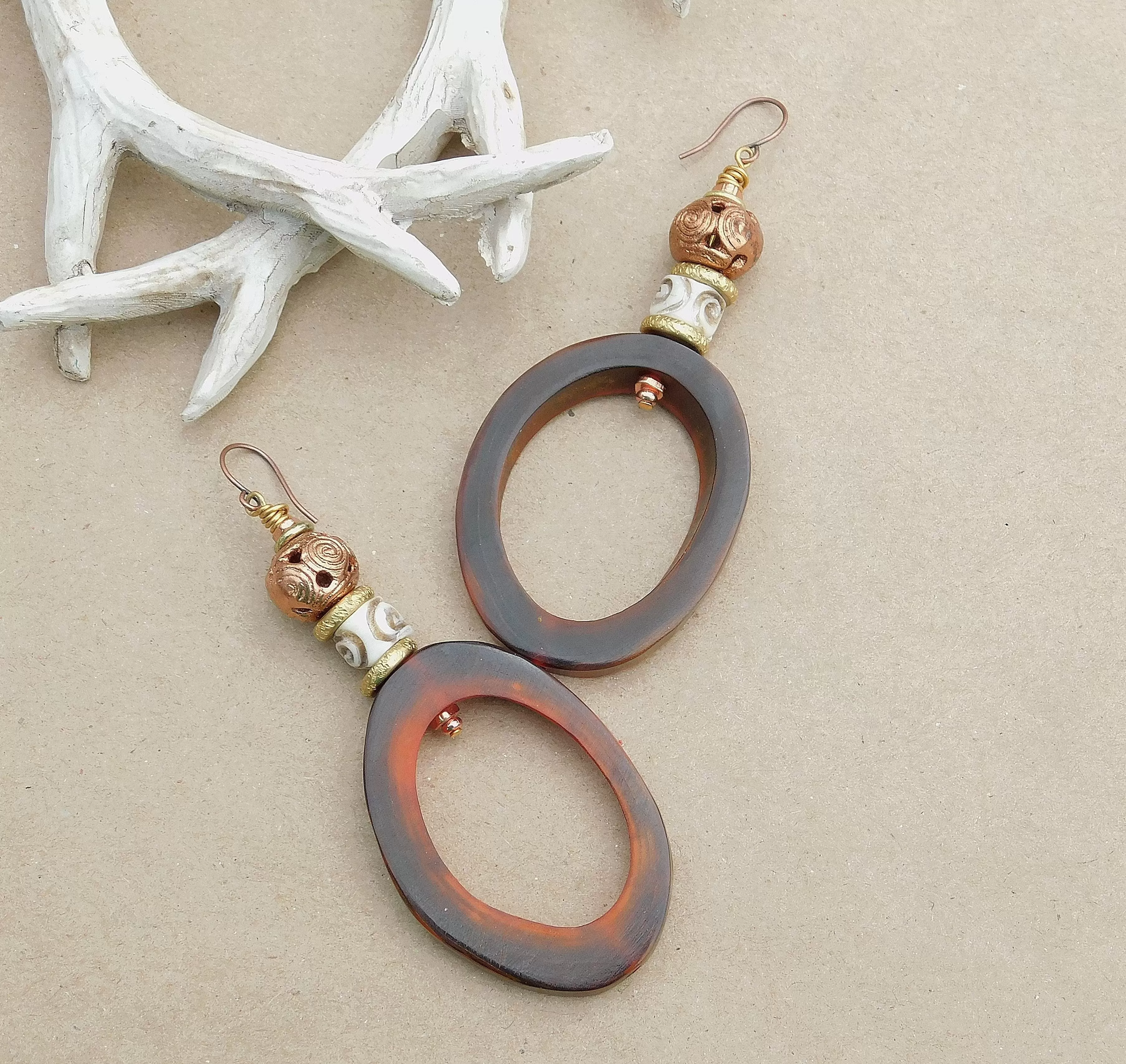 Tribal Inspired Hoop Earrings