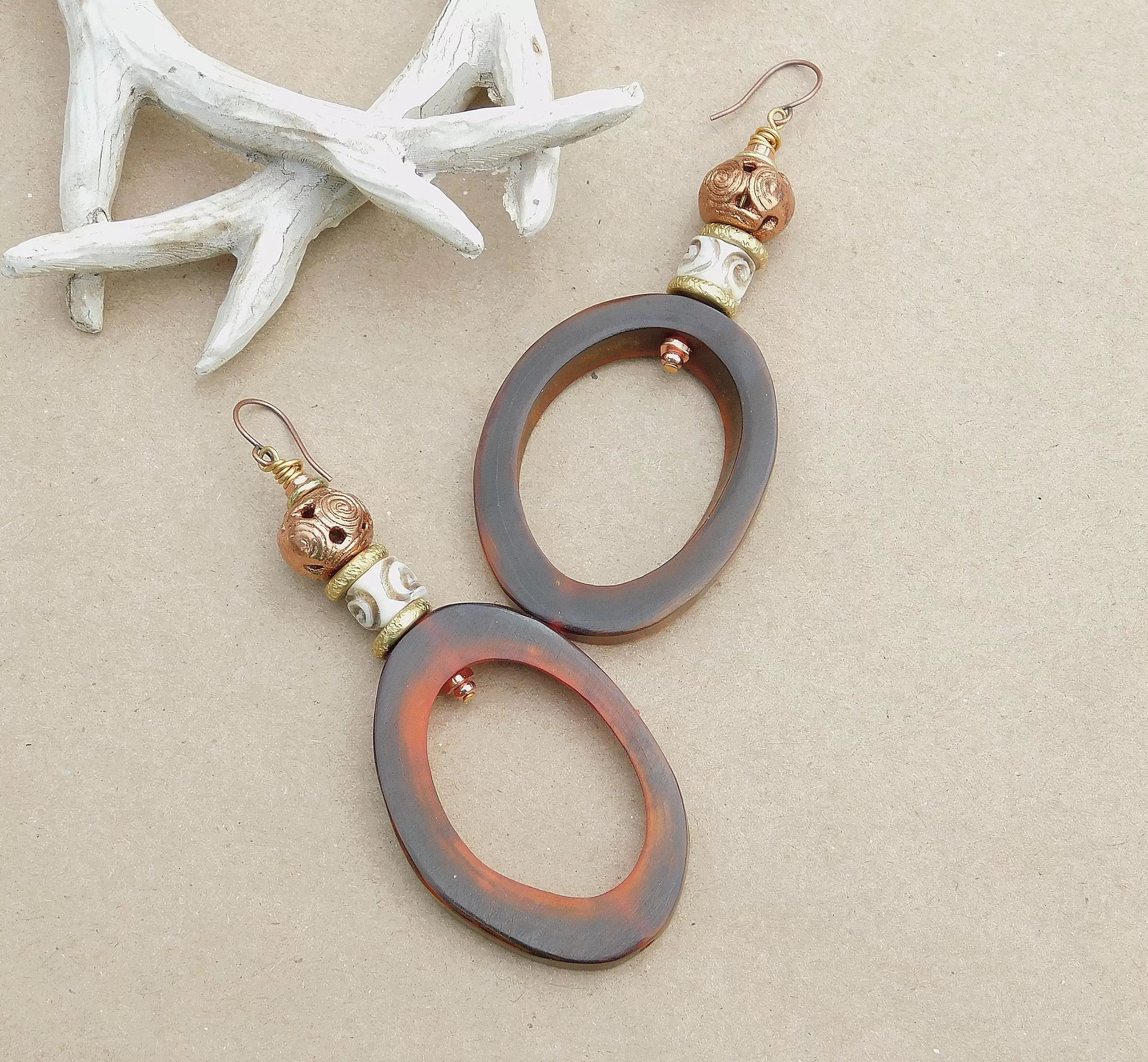 Tribal Inspired Hoop Earrings