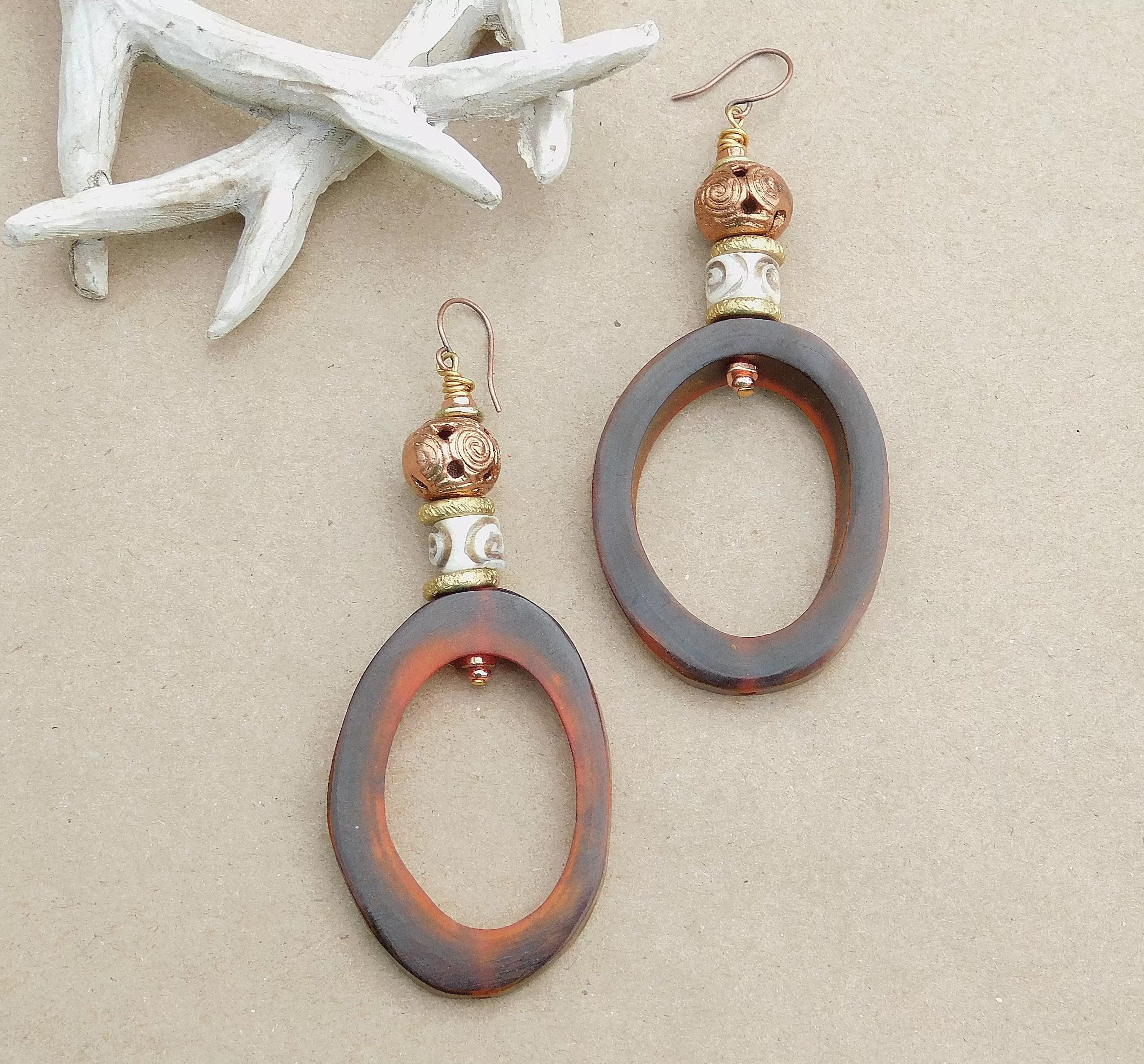 Tribal Inspired Hoop Earrings