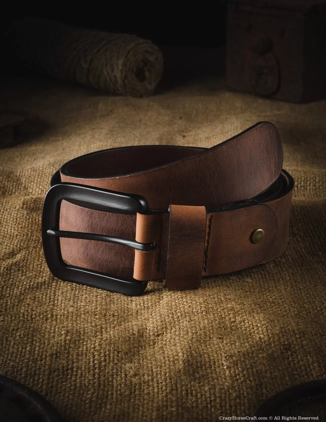 Vegetable Tanned Leather Belt | Classic Brown