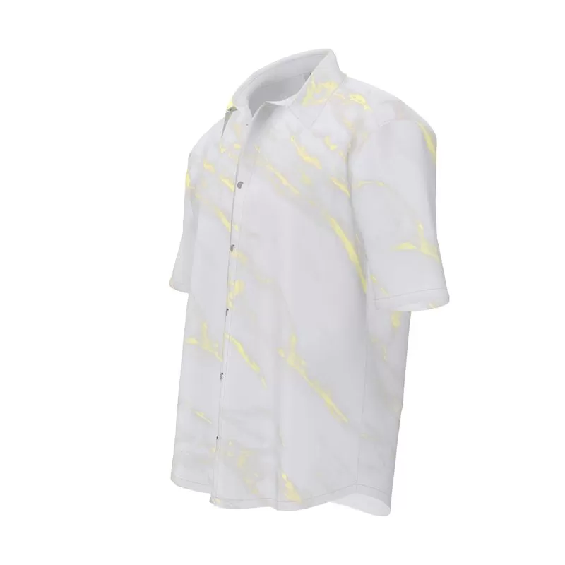 White Marble Short Sleeve Shirt