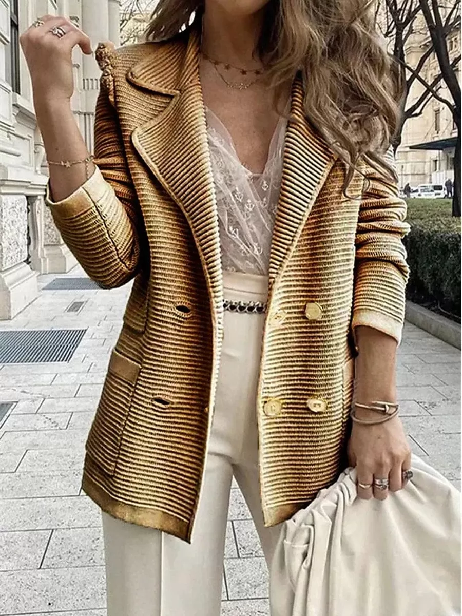 Women's Corduroy Blazer Suit for Business and Party Wear