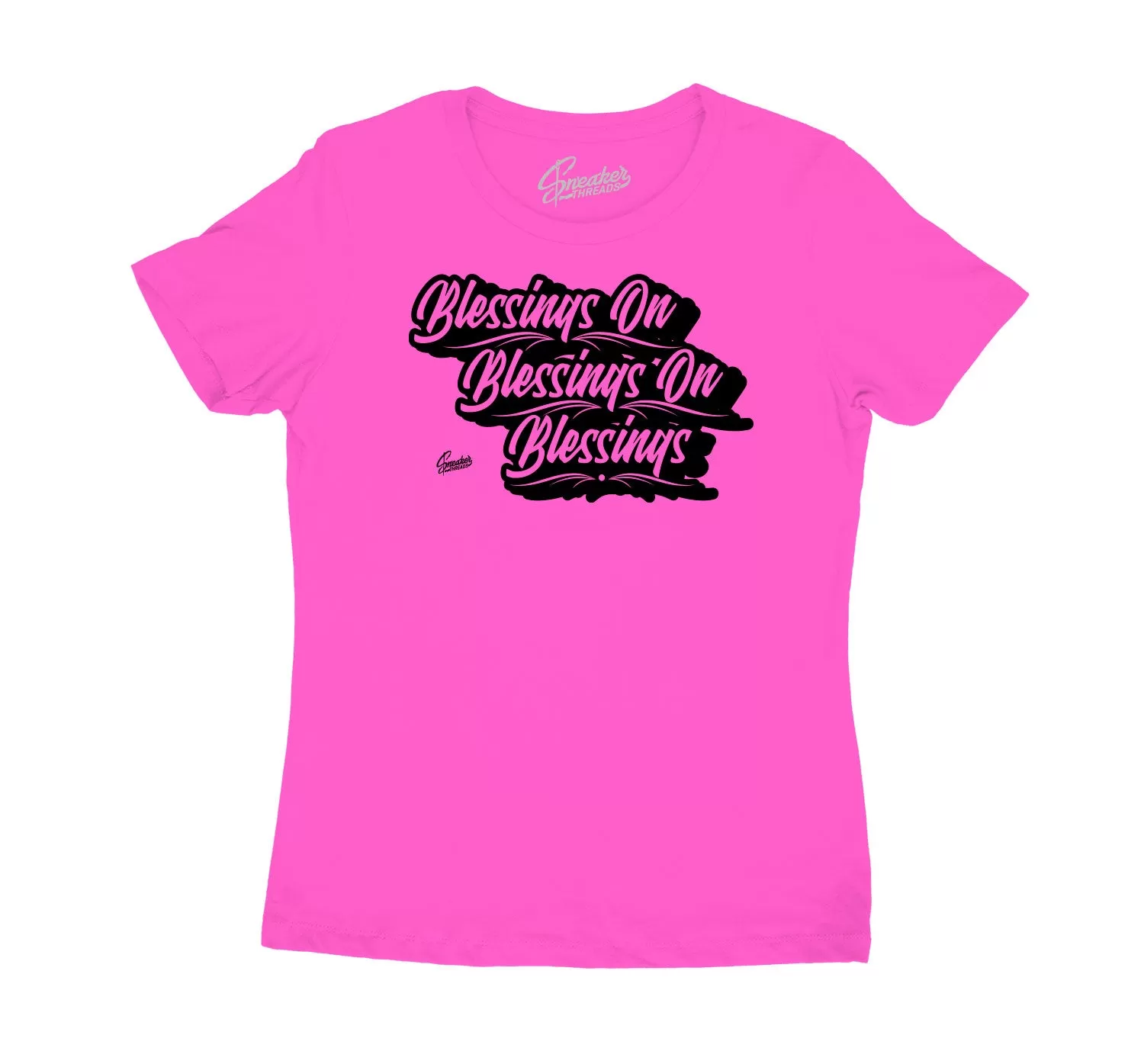 Womens Pinksicle 8 Shirt - Blessings - Neon Pink