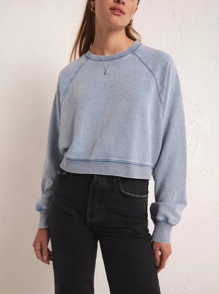 Z Supply Crop Out Knit Sweatshirt