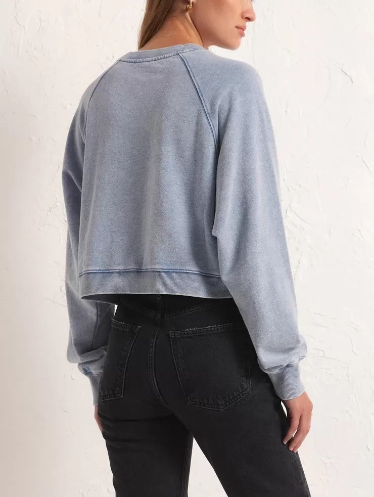 Z Supply Crop Out Knit Sweatshirt